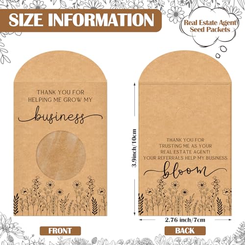 50 Thank You Seed Packets for Real Estate Clients