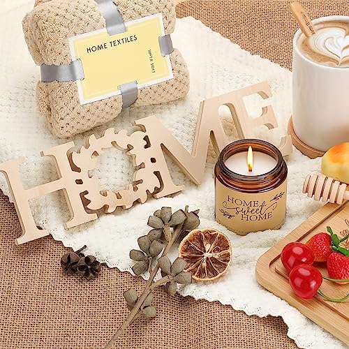 Home Sweet Home Bamboo Serving Board Candle Set