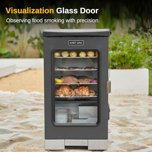 30" Electric Smoker with Glass Door, 725 sq inches
