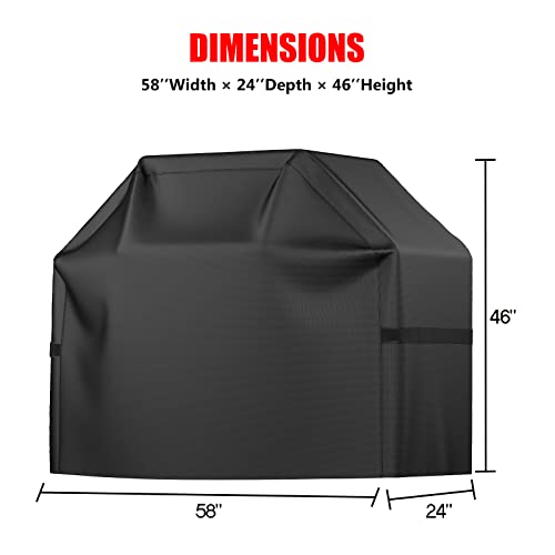 Waterproof BBQ Grill Cover for Various Grills, 58