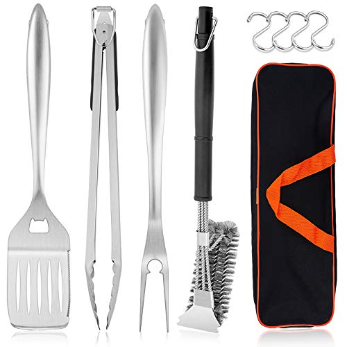 HaSteeL Stainless Steel BBQ Utensil Set