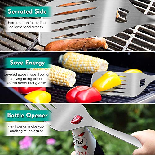 HaSteeL Stainless Steel BBQ Utensil Set