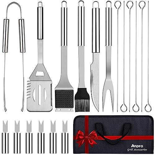 Anpro 21-Piece Stainless Steel BBQ Grill Kit