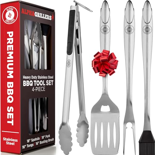 Alpha Grillers 4pc BBQ Grilling Tool Set