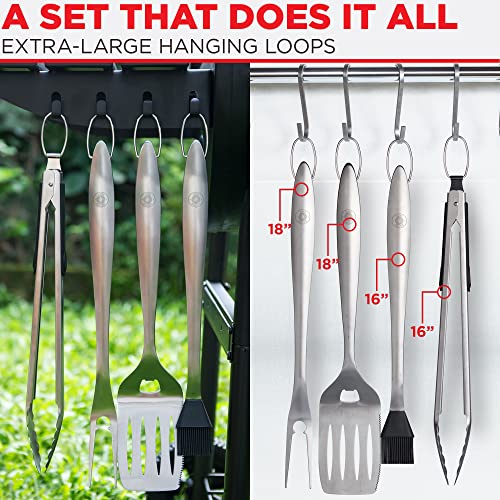 Alpha Grillers 4pc BBQ Grilling Tool Set