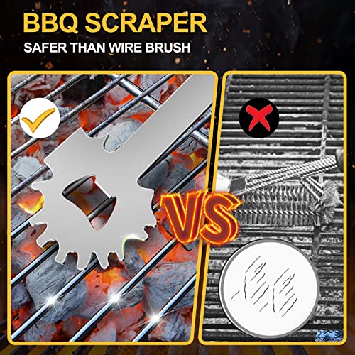 Bristle-Free BBQ Grill Scraper - Ideal Gift for Men