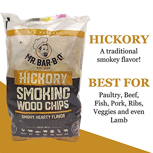 Wood Smoker Chips | Hickory Flavor | 100% Hardwood