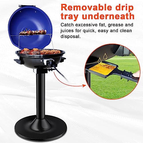 1800W Smokeless Electric BBQ Grill - ManVi Portable