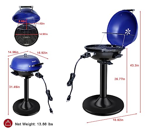 1800W Smokeless Electric BBQ Grill - ManVi Portable