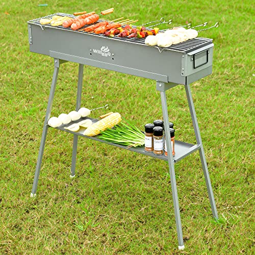 Portable Commercial Quality Charcoal BBQ Grill for Outdoor Cooking