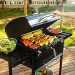 Royal Gourmet 24-Inch Charcoal Grill with Side Tables
