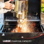 Royal Gourmet 24-Inch Charcoal Grill with Side Tables