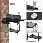 Royal Gourmet 30" Charcoal Grill & Smoker Combo