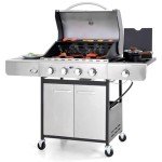 4-Burner Liquid Propane Gas Grill with Cover