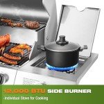 Hykolity 4 Burner Stainless Steel Gas Grill