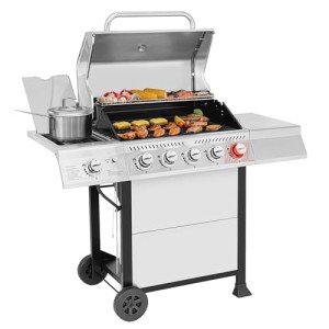 5-Burner Propane Gas Grill with Side Burner