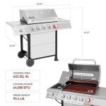 5-Burner Propane Gas Grill with Side Burner