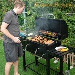 Extra Large Charcoal BBQ Grill with Side Tables