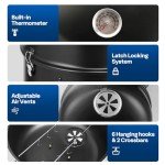 VIVOHOME 3-in-1 Vertical Charcoal BBQ Smoker