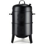 32" Vertical Charcoal Smoker Grill with Thermometer