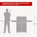 Monument 4-Burner Propane Gas Grill with Side Burner