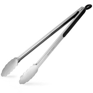 17-Inch Stainless Steel BBQ Grill Tongs