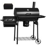 Flamaker Charcoal Grill with Side Oven & Thermometer