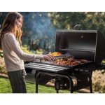 Flamaker Charcoal Grill with Side Oven & Thermometer