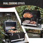 Portable Charcoal Grill with Side Handles and Opener
