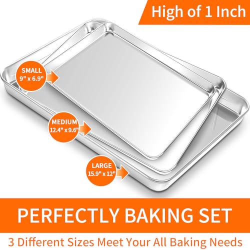Stainless Steel Baking Sheet Set of 3