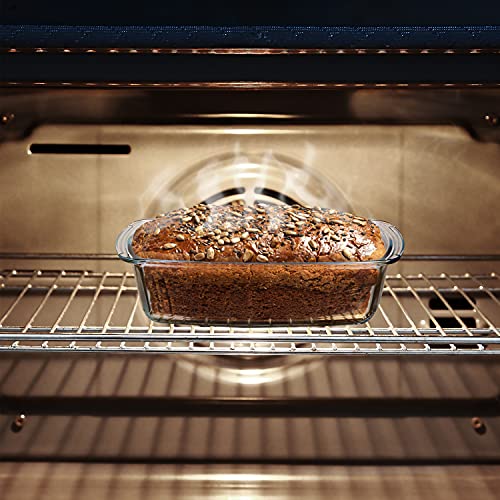 Razab Large Glass Loaf Pan Set - Airtight Covers