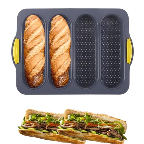 French Bread Loaf Pan Set with 4 Buns