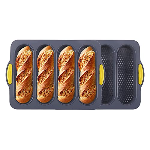 French Bread Loaf Pan Set with 4 Buns