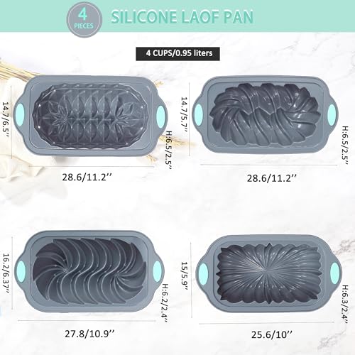 Non-Stick Silicone Loaf Pan Set for Baking Bread