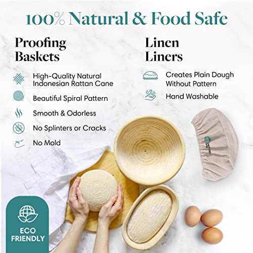 Santiago Design® Bread Proofing Basket Set | 14 Pieces