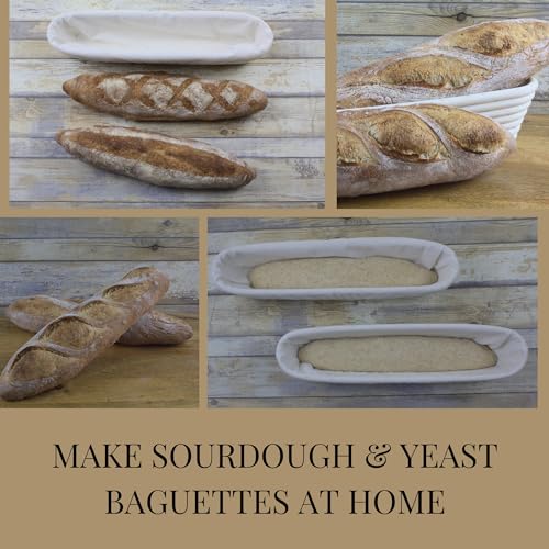 Baguette Banneton Basket Set for French Bread Baking