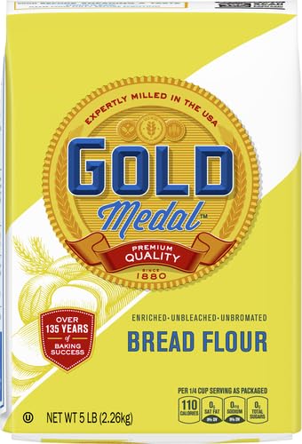 Gold Medal Premium Unbleached Bread Flour, 5 lb Bag