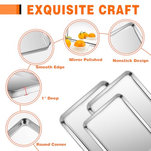 Stainless Steel Baking Sheet Set of 3