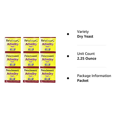 Fleischmann's Active Dry Yeast Pack, 9 x 0.25 oz