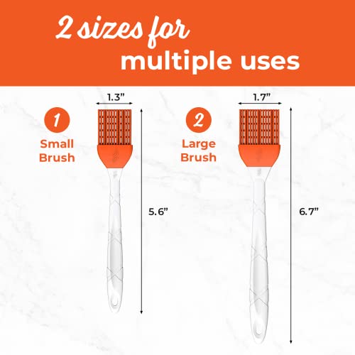 Silicone Pastry Brush Set: 2 Grid Basting Brushes