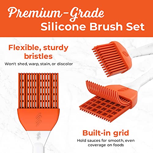 Silicone Pastry Brush Set: 2 Grid Basting Brushes