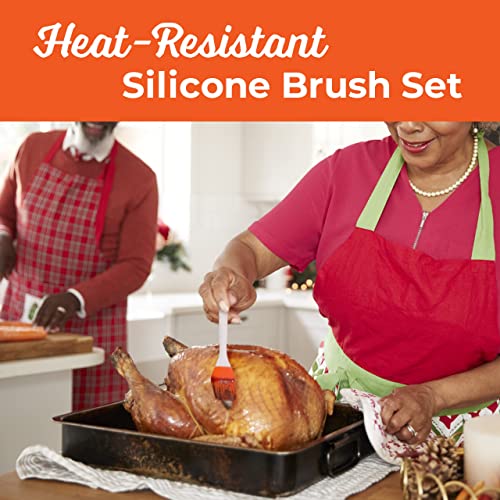 Silicone Pastry Brush Set: 2 Grid Basting Brushes