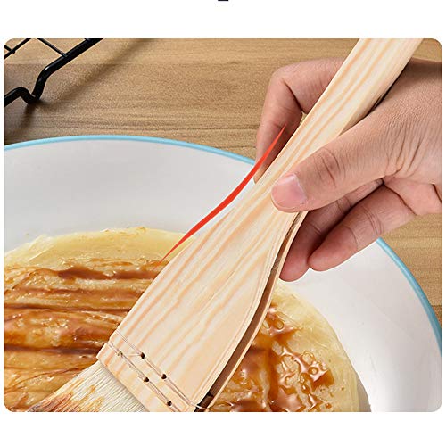 4Pcs Pastry Brushes with Boar Bristles and Hardwood Handles