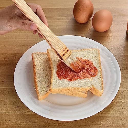 4Pcs Pastry Brushes with Boar Bristles and Hardwood Handles