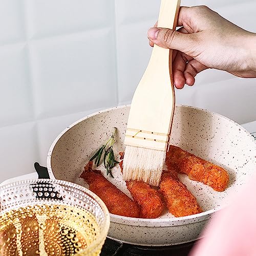 4Pcs Pastry Brushes with Boar Bristles and Hardwood Handles