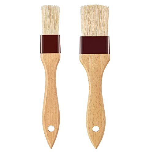 Beechwood Handle Boar Bristle Pastry Brush Set