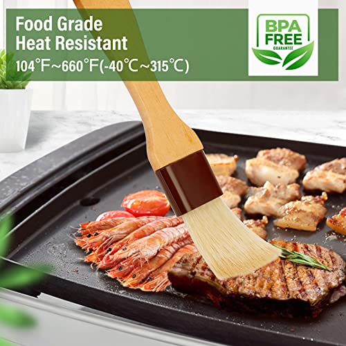 Beechwood Handle Boar Bristle Pastry Brush Set