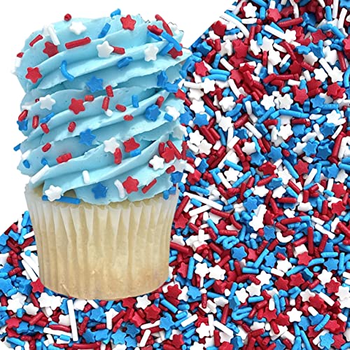 Patriotic Red White Blue Cookie Sprinkles, Manvscakes Chocolate