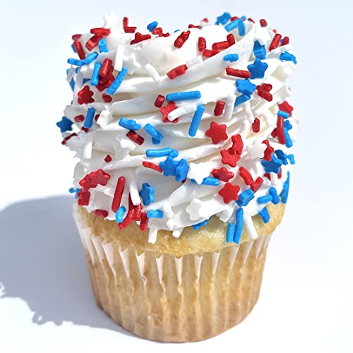 Patriotic Red White Blue Cookie Sprinkles, Manvscakes Chocolate