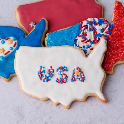 Patriotic Sprinkle Mix for Cake Decorations and Baking